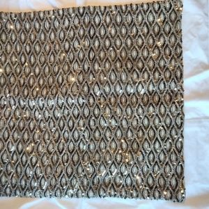 BNWOT Pottery Barn Sequined Earth Tone Pillow Cover** Super RARE